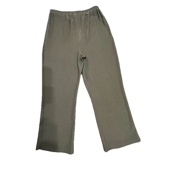 Steve Fabrikant Brown Wide Leg Santana Knit Pants 1X XL Minimalist Quiet Luxury - Picture 2 of 10